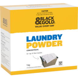 Photo of Black & Gold Top & Front Loader Laundry Powder Concentrate