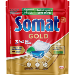 Photo of Somat Gold 3-In-1 Machine Dishwasher Gel Tablets 25 Pack 
