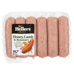 Photo of Hellers Sausages Gluten Free Honey, Lamb, Rosemary 6 Pack