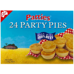 Photo of Patties Party Pies Classic Beef 1.12kg 24 Pack 24.0x1.12kg