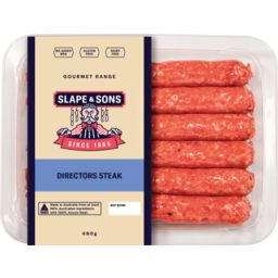 Photo of Slape & Sons Directors Steak Sausages