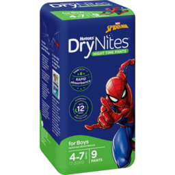 Photo of Huggies Drynites Night Time Pants For Boys 4-7 Years (17-30kg) 9 Pack 