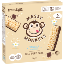 Photo of Freedom Foods Messy Monkeys Rice Puff Bars Vanilla 6.0x96g