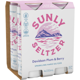 Photo of Sunly Seltzer Davidson Plum & Berry 4 Can 330ml
