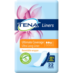 Photo of Tena Liners Ultimate Coverage Ultra Long Panty Liners 22 Pack