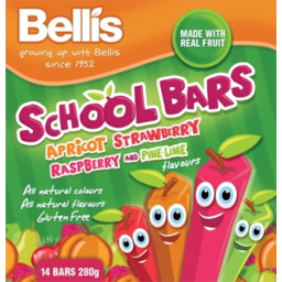 Photo of Bellis Bars Apricot Strawberry Raspberry
