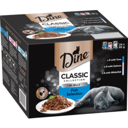 Photo of Dine Wet Cat Food Classic Collection Fish Selection In Jelly 24x85g Pouches