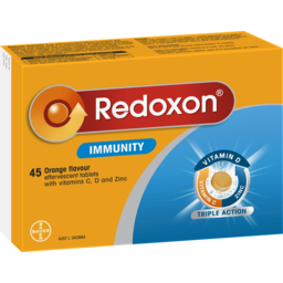 Photo of Redoxon Immunity Vitamin C, D And Zinc Orange Flavoured Effervescent Tablets 45 Pack 45.0x