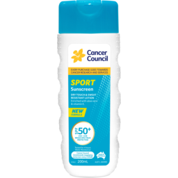 Photo of Cancer Council Sport Dry Touch & Sweat Resistant Spf50+ Sunscreen Lotion 200ml