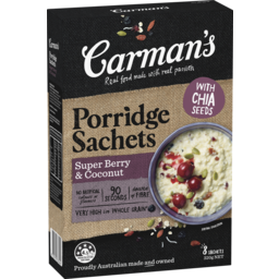 Photo of Carman's Super Berry & Coconut Gourmet Porridge Sachets 320g