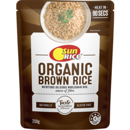 Photo of Sunrice Organic Brown Rice Pouch 6x250g 250g