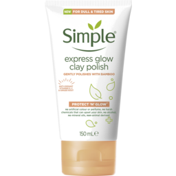 Photo of Simple Protect & Glow Clay Polish Express Glow Exfoliating Cleanser