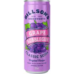 Photo of Billson's Grape Bubblegum Classic Soda 355ml