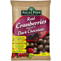 Photo of Angas Park Real Cranberries Dipped in Dark Chocolate 125g