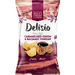 Photo of Delisio Potato Chips Caramelised Onion & Balsamic Vinegar 140g