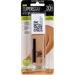 Photo of Maybelline Superstay 30hr Active Wear Liquid Foundation 10 Ivory