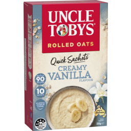 Photo of Uncle Tobys Oats Quick Sachets Breakfast Cereal Creamy Vanilla 350g 