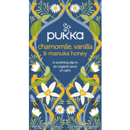 Photo of Pukka Chamomile Vanilla & Manuka Honey Tea Bags 20 Pack
