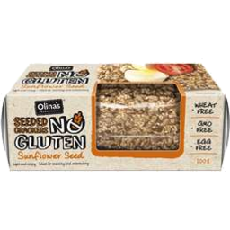 Photo of Olina's Bakehouse No Gluten Seeded Crackers Sunflower Seed 100g 100g