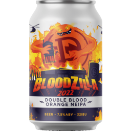 Photo of Dainton Bloodzilla 2022 Double Blood Orange NEIPA Can 355ml 4pk