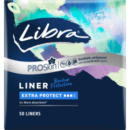 Photo of Libra Extra Protect Backup Protection Pro Skin Panty Liners 50 Pack