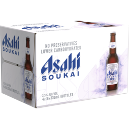 Photo of Asahi Soukai 3.5% Bottle 330ml 24 Pack