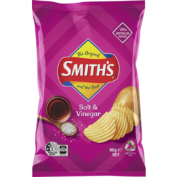 Photo of Smith's Crinkle Cut Potato Chips Salt & Vinegar 90g