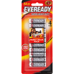 Photo of Eveready Super Heavy Duty Black AA Batteries 10pk
