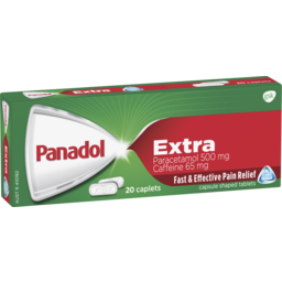 Photo of Au Only: Panadol Extra For Pain Relief, Paracetamol & Caffeine - 500mg 20 Caplets