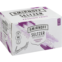 Photo of Smirnoff Seltzer Passionfruit Cans