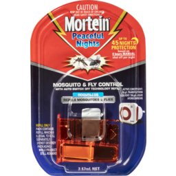 Photo of Mortein Peaceful Nights Automatic Plug In Refill Mosquito And Fly Repellent 2.57ml