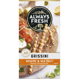 Photo of Always Fresh Grissini Sesame & Sea Salt Italian Bread Sticks 125g