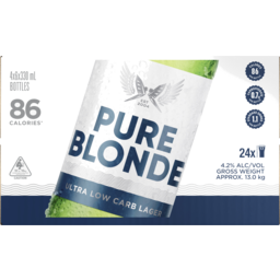 Photo of Pure Blonde Ultra Low Carb Lager 4x6x330ml