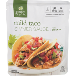 Photo of Simply Organic Simmer Sauce For Chicken Mild Taco 