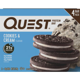 Photo of Quest Cookies & Cream Flavour Protein Bar 4 Pack 