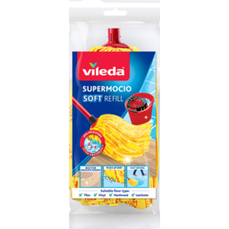 Photo of Vileda Supermocio Soft +30% Microfibre Mop Head Refill Single