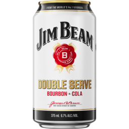 Photo of Jim Beam White Bourbon & Cola Double Serve Can