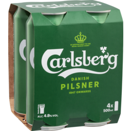 Photo of Carlsberg Can 500ml 4 Pack