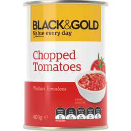 Photo of Black & Gold Chopped Tomatoes