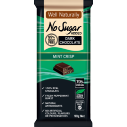 Photo of Well Naturally Nsa Dark Chocolate Mint Crisp 90g