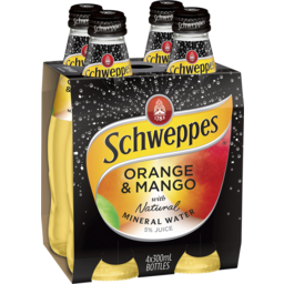 Photo of Schweppes Mineral Water Orange Mango 4x300ml Bottles