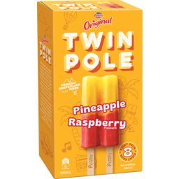 Photo of Peters Original Twin Pole Pineapple & Raspberry Ice Block 8 Pack