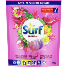 Photo of Surf Laundry Detergent Capsules Tropical 30 Washes
