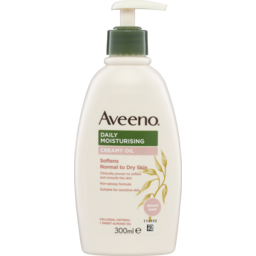 Photo of Aveeno Daily Moisturising Creamy Oil Almond Scented Body Lotion Non-Greasy 24-Hour Hydration Normal Dry Sensitive Skin 300ml 300ml