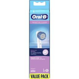 Photo of Oral-B Sensitive Clean Replacement Brush Heads Adult 6 Pack