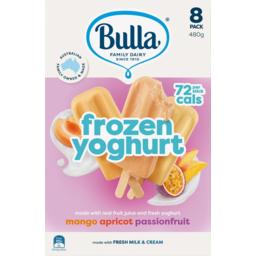 Photo of Bulla Frozen Yoghurt Apricot Mango Passionfruit 8PK