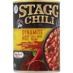 Photo of Stagg Chili Pork Dynamite Hot Chili With Beans Ignited By Habanero Peppers 425g