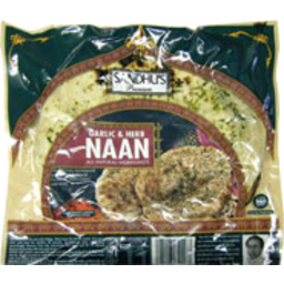 Photo of Sandhu Naan Bread Herb & Garlic 300g