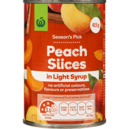 Photo of WW Peach Slices In Light Syrup 415g