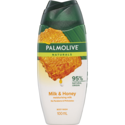 Photo of Palmolive Naturals Travel Body Wash Milk & Honey With Moisturising Milk Recyclable Carry On Friendly 100ml